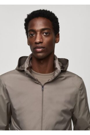 کت خاکی مردانه مانگو 67034444