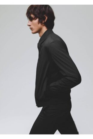 کت سیاه مردانه مانگو 67044440