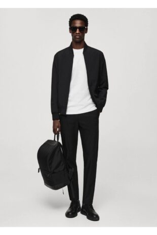 کت سیاه مردانه مانگو 67044440