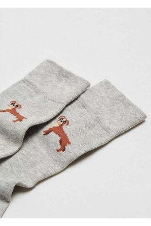 جوراب خاکستری مردانه مانگو 67000701