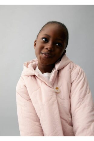 کاپشن صورتی دخترانه مانگو 67043687