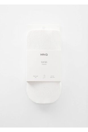 جوراب سفید زنانه مانگو 67074030