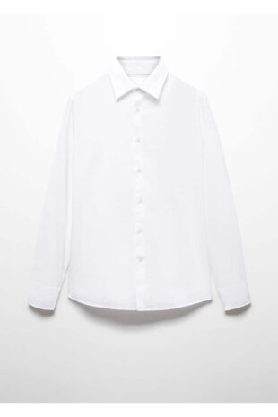 پیراهن آبی مردانه مانگو 67040636