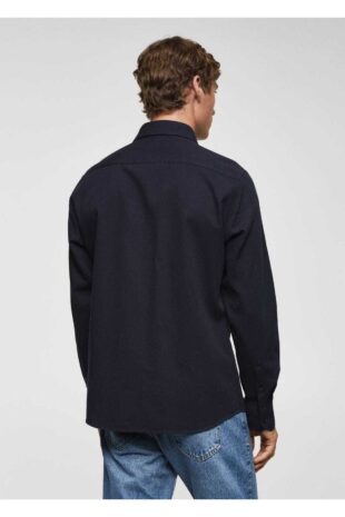 پیراهن لاجورد مردانه مانگو 67040636