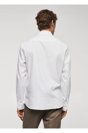 پیراهن آبی مردانه مانگو 67040636