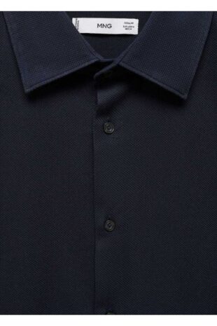 پیراهن لاجورد مردانه مانگو 67040636