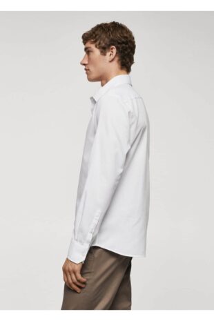 پیراهن آبی مردانه مانگو 67040636