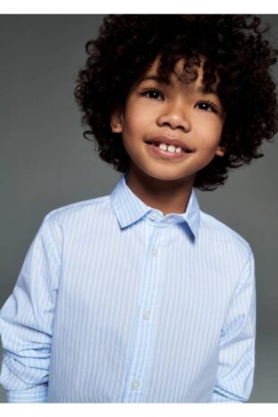 پیراهن آبی پسرانه مانگو 67084037