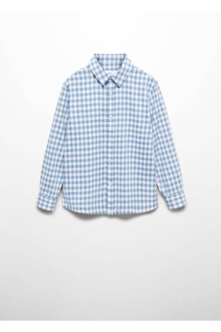پیراهن آبی پسرانه مانگو 67012535