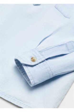 پیراهن آبی پسرانه مانگو 67073684