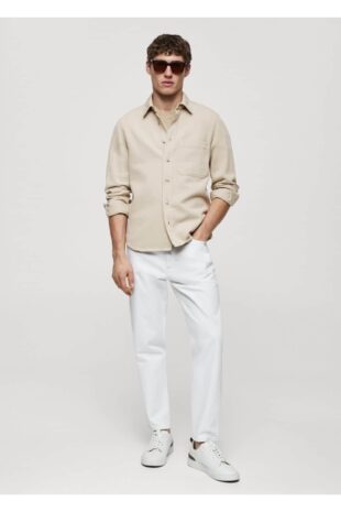 کت بژ مردانه مانگو 67075139