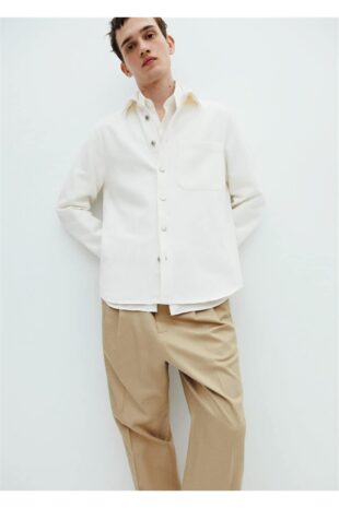 کت سفید مردانه مانگو 67075139