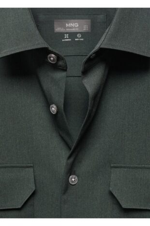 کت خاکی مردانه مانگو 67014451