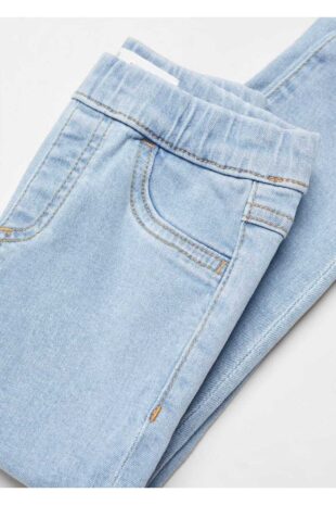 شلوارک آبی فاق نرمال دخترانه مانگو 67061009