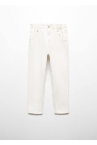 شلوارک سفید فاق نرمال دخترانه مانگو 67000684