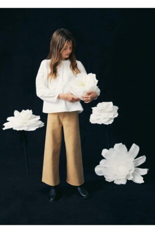 شلوارک قهوه ای فاق نرمال دخترانه مانگو 67010676