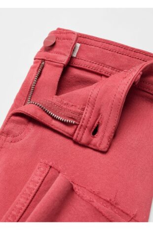 شلوارک قرمز فاق نرمال دخترانه مانگو 67010676