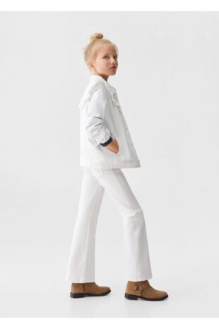 شلوارک سفید فاق نرمال دخترانه مانگو 67022530