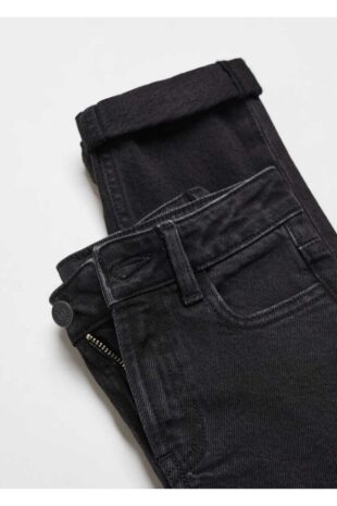 شلوارک سیاه فاق نرمال پسرانه مانگو 67034452