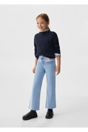 شلوارک آبی فاق نرمال دخترانه مانگو 67042913