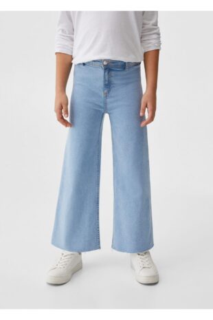 شلوارک آبی فاق نرمال دخترانه مانگو 67042913