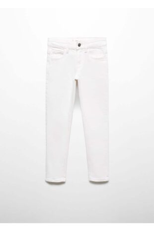 شلوارک سفید فاق نرمال پسرانه مانگو 67061505