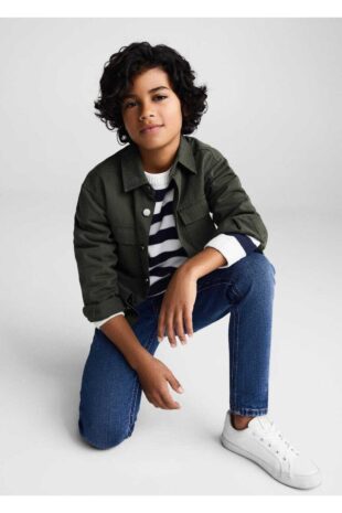 شلوارک آبی فاق نرمال پسرانه مانگو 67061505