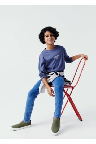 شلوارک لاجورد فاق نرمال پسرانه مانگو 67061505