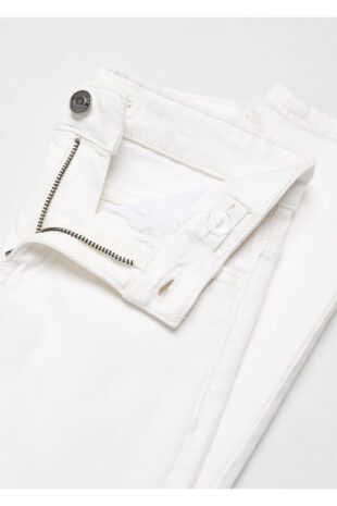 شلوارک سفید فاق نرمال پسرانه مانگو 67061505