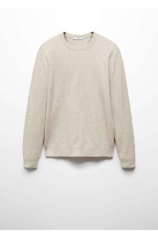 بافت بژ مردانه مانگو 67010651