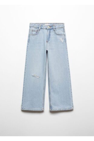 شلوارک آبی فاق نرمال دخترانه مانگو 67072912