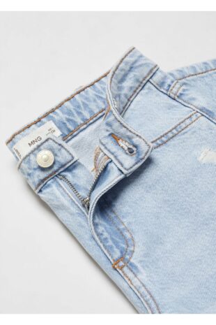 شلوارک آبی فاق نرمال دخترانه مانگو 67072912