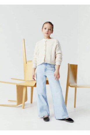 شلوارک آبی فاق نرمال دخترانه مانگو 67072912