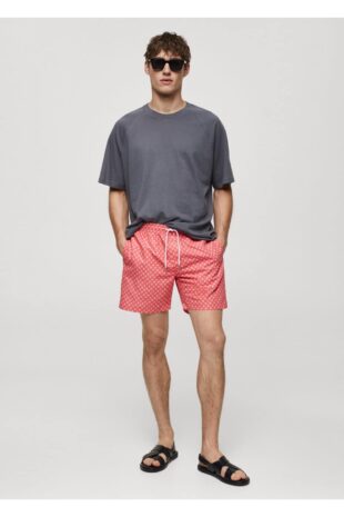 شورت شنا قرمز مردانه مانگو 67006055