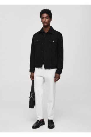 کت سیاه مردانه مانگو 67064441