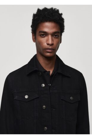 کت سیاه مردانه مانگو 67064441