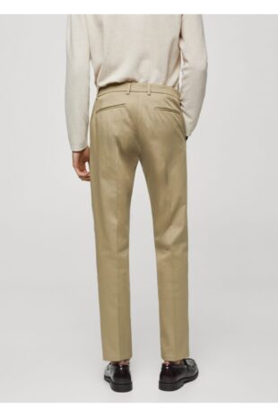 شلوار خاکی فاق نرمال مردانه مانگو 67000657