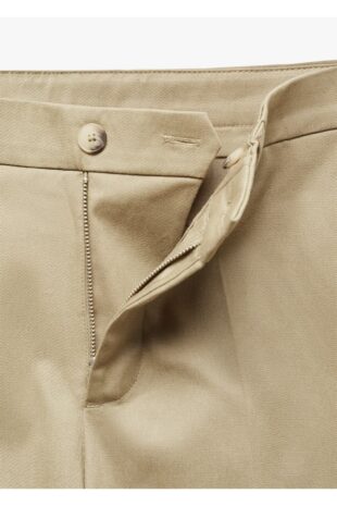 شلوار خاکی فاق نرمال مردانه مانگو 67000657