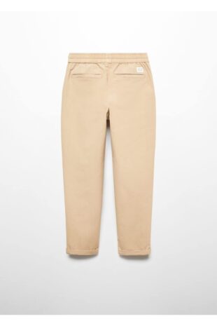 شلوار بژ فاق نرمال پسرانه مانگو 67062915