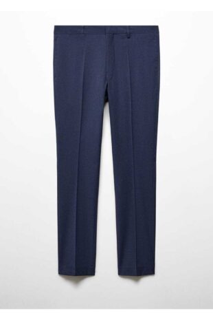 شلوار آبی فاق نرمال مردانه مانگو 67000643