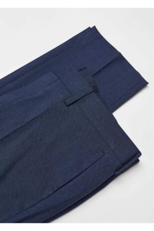 شلوار آبی فاق نرمال مردانه مانگو 67000643