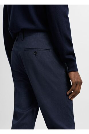 شلوار آبی فاق نرمال مردانه مانگو 67000643