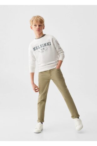 شلوار سبز فاق نرمال پسرانه مانگو 67052531