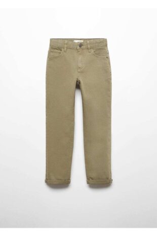 شلوار سبز فاق نرمال پسرانه مانگو 67052531