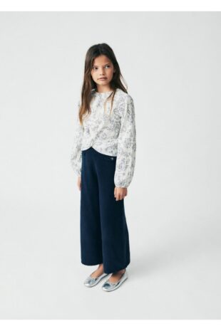 شلوار لاجورد فاق نرمال دخترانه مانگو 67063687