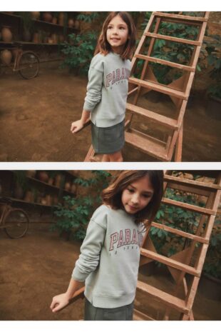 سویشرت سبز دخترانه مانگو 67084457