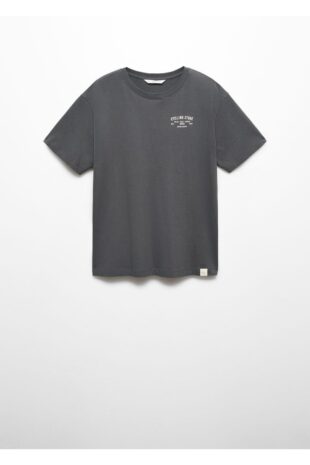تی شرت خاکستری مردانه مانگو 67012916