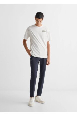 تی شرت سفید مردانه مانگو 67012924