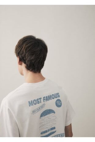 تی شرت سفید مردانه مانگو 67032915