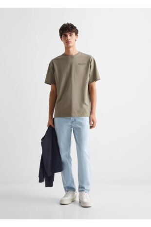 تی شرت خاکی مردانه مانگو 67052914